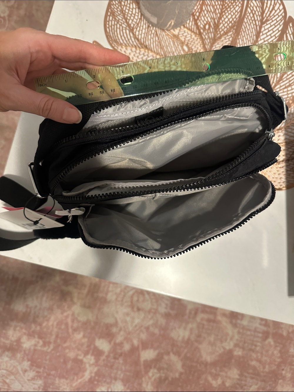 Brand New Kipling Black Nylon Crossbody with Monkey Charm never used - Picture 2 of 3